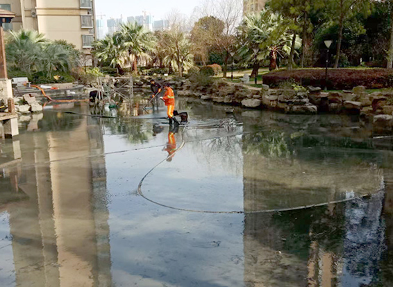 双流景观池淤泥清理